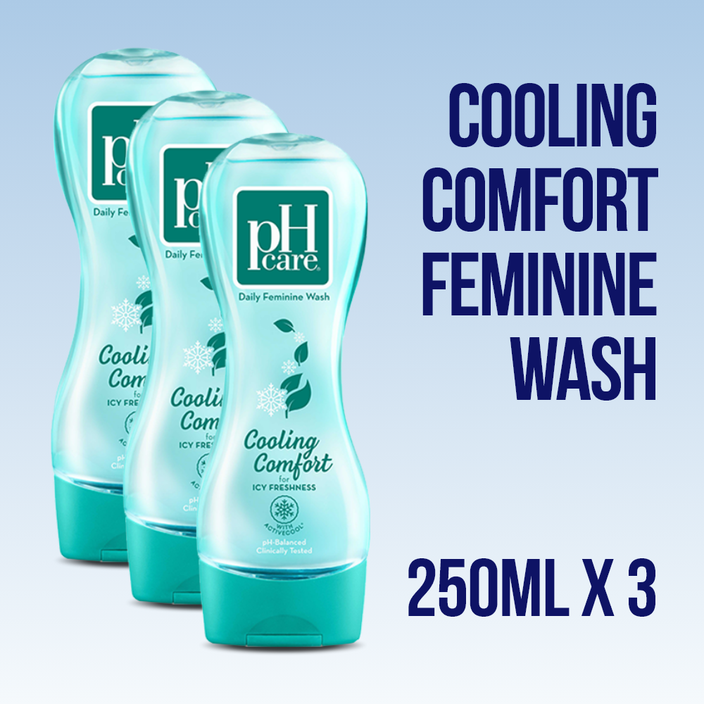 pH Care Daily Feminine Wash Cooling Comfort 250mL x 3 – UL Skin