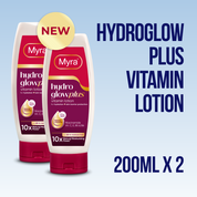 New Myra HydroGlow Plus Vitamin Lotion 200ml x 2
