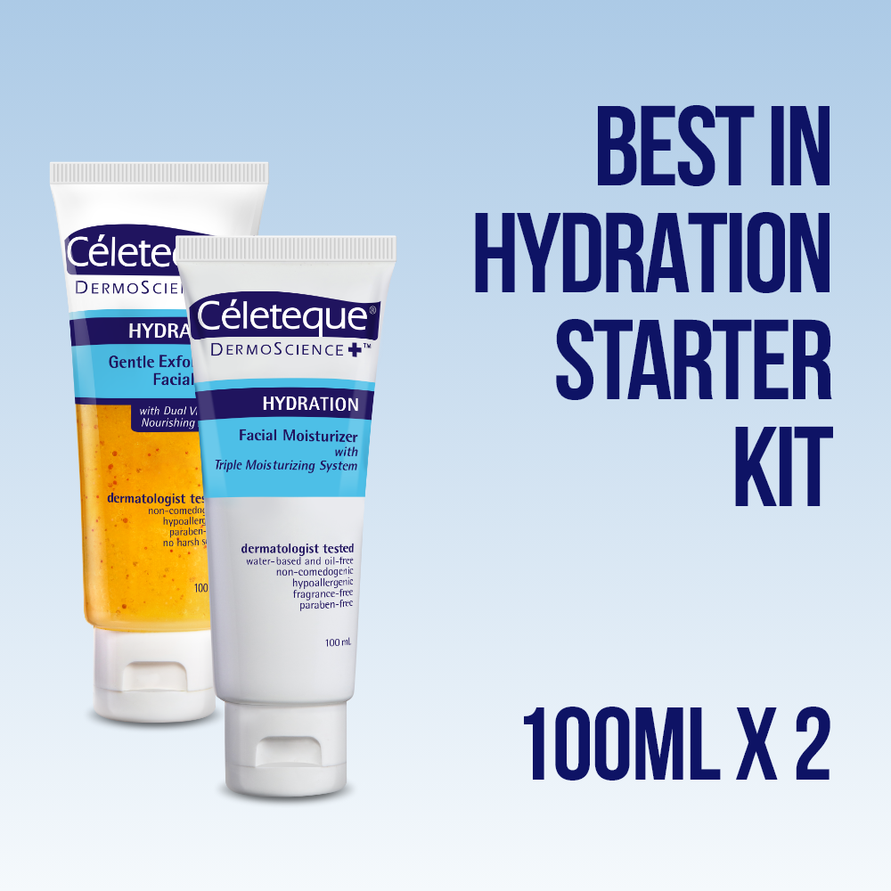 Celeteque Best in Hydration Starter Kit (Hydration Exfo Wash 100ml + Hydration Facial Moisturizer)