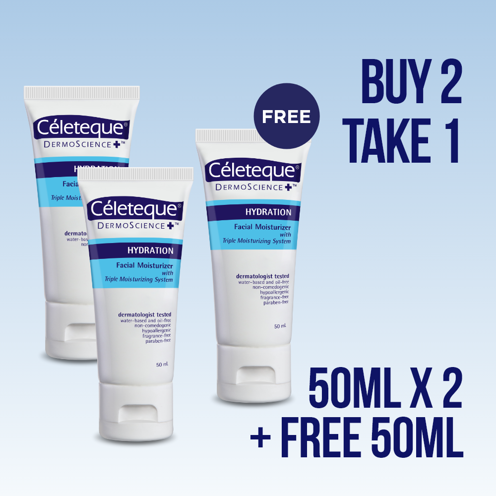 Buy 2 Celeteque Hydration Facial Moisturizer 50ml, GET 1 FREE Celeteque Hydration Facial Moisturizer 50ml