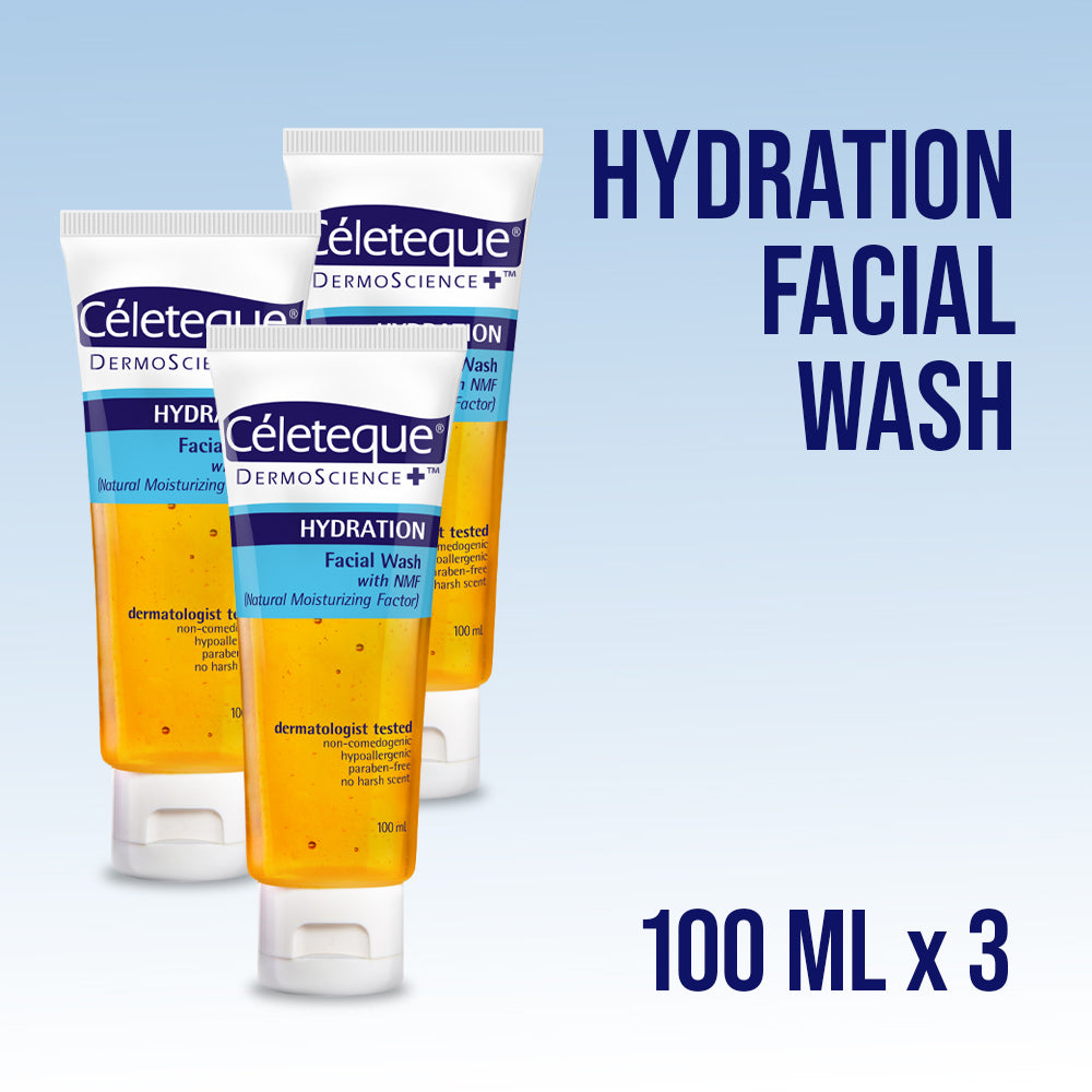 Céleteque® DermoScience™ Hydration Facial Wash 100ml x 3
