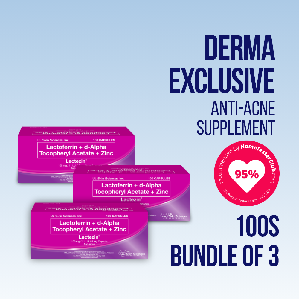 [Derma Exclusive] Lactezin 100mg Anti-Acne 100 capsules (Bundle of 3 boxes)