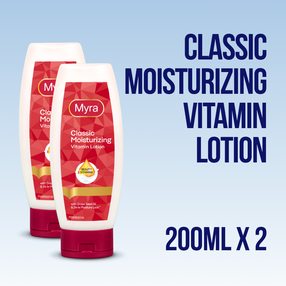 Myra Classic Moisturizing Vitamin Lotion 200mL x 2