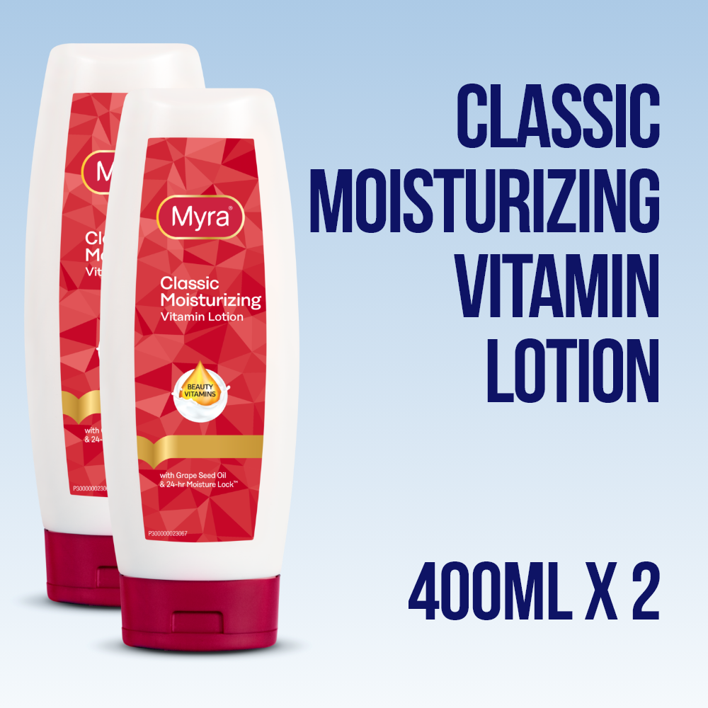 Myra Classic Moisturizing Vitamin Lotion 400mL x 2