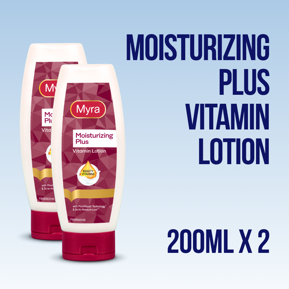 Myra Moisturizing Plus Vitamin Lotion 200mL x 2