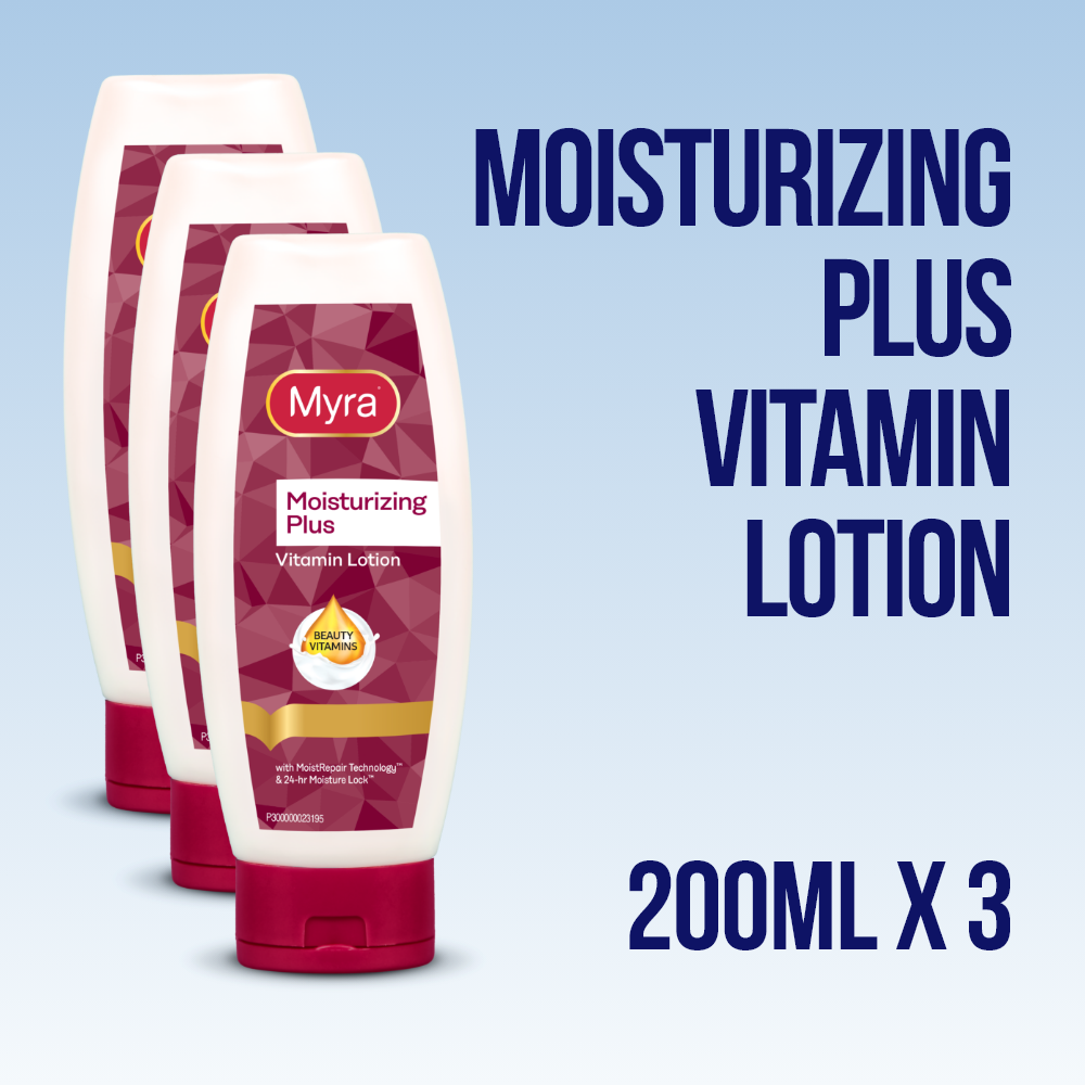 Myra Moisturizing Plus Vitamin Lotion 200mL x 3