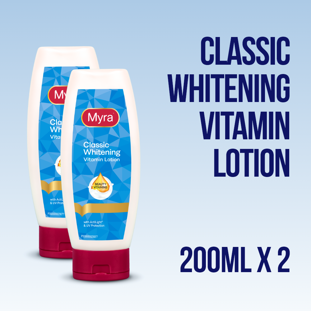 Myra Classic Whitening Vitamin Lotion 200mL x 2