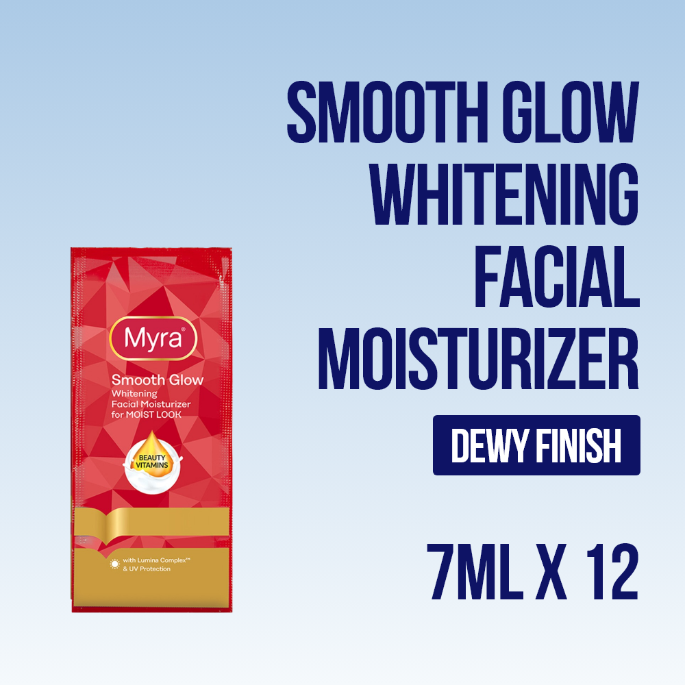 Myra Smooth Glow Whitening Facial Moisturizer 7mL x 12