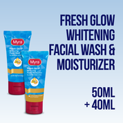 Myra Fresh Glow Whitening Facial Wash 50mL + Facial Moisturizer 40mL