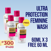 BUY 3 Gynepro Ultra Protection Feminine Wash 60ml Get 1 FREE Gynepro Ultra Protection Feminine Wash