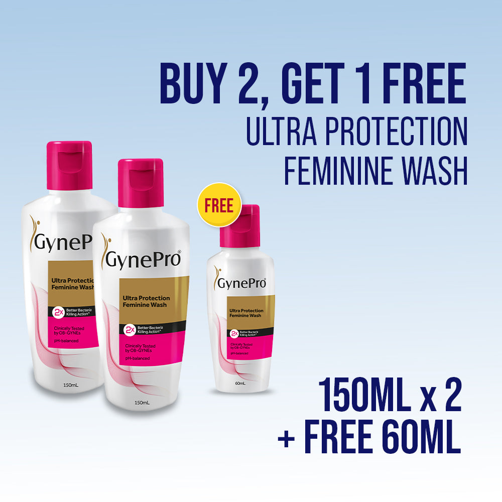 BUY 2 Gynepro Ultra Protection Feminine Wash 150ml Get 1 FREE Gynepro Ultra Protection Feminine Wash