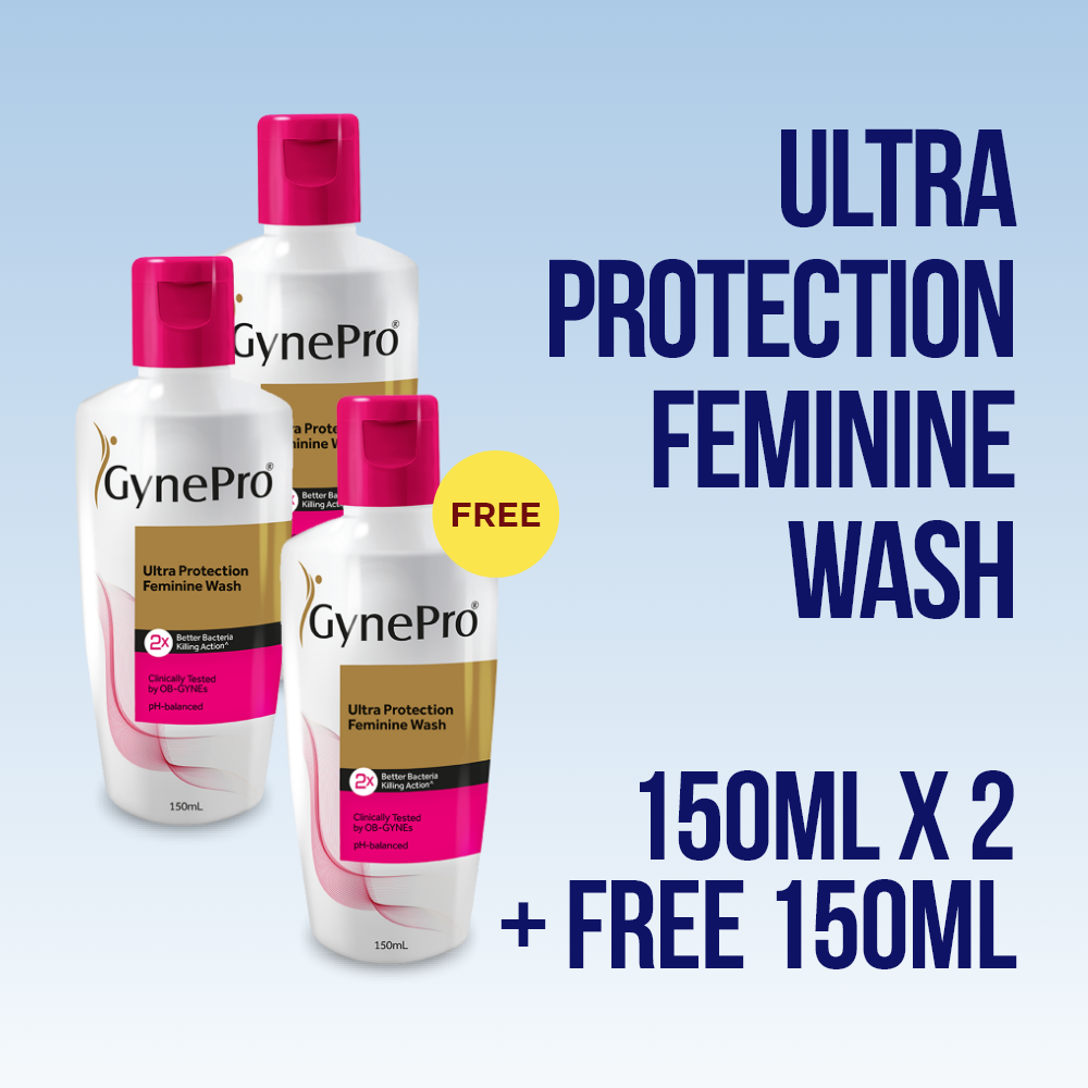 BUY 2 Gynepro Ultra Protection Feminine Wash 150ml GET 1 FREE Gynepro Ultra Protection Feminine Wash 150ml
