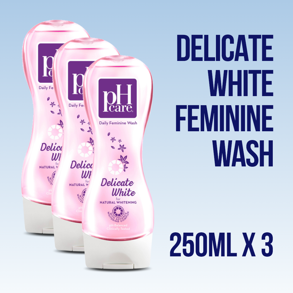 pH Care Daily Feminine Wash Delicate White 250mL x 3