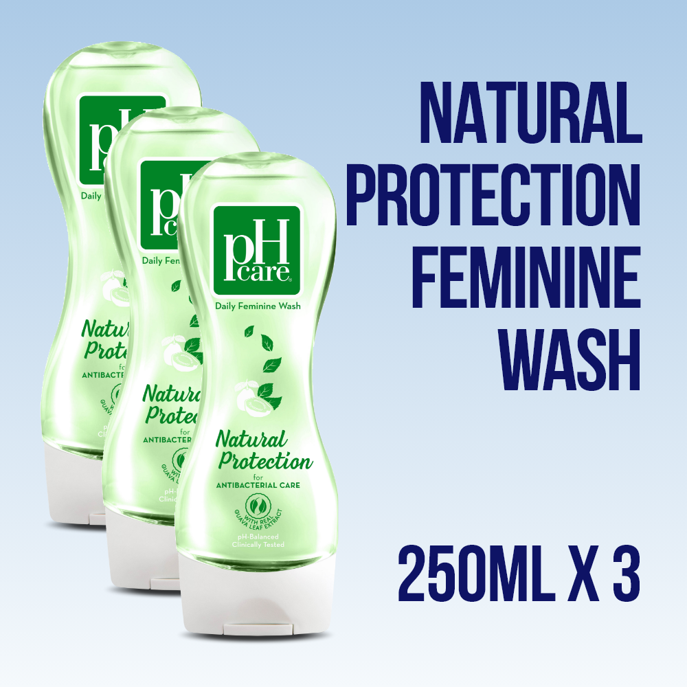 [Belle's Favorites] pH Care Daily Feminine Wash Natural Protection 250mL x 3