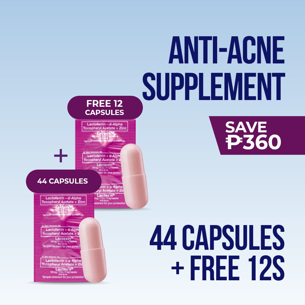 Lactezin 100mg Anti-Acne 44s+ FREE 12 Capsules (Save Php 360)