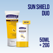 Celeteque Sun Shield Duo (Skin Defense Soft Matte Moisturizer SPF57 UVA/UVB Sunscreen 50ml + Skin Defense InvisiShield Mattifying Sun Stick 20g)