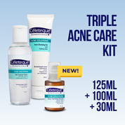 NEW Celeteque Triple Acne Care Kit (NEW Celeteque Acne Solutions Acne Clarifying Serum 30ml + Acne Solutions Cleansing Gel 100ml + Acne Solutions Oil Control Toner 125ml)