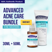 NEW Celeteque Advanced Acne Care Bundle (NEW Celeteque Acne Solutions Acne Clarifying Serum 30ml + Acne Solutions Acne Clearing Facial Moisturizer Gel 50ml)