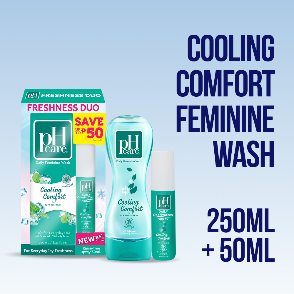Freshness Duo (pH Care Daily Feminine Wash Cooling Comfort 250ml + pH Care Cooling Comfort Spray 50ml)