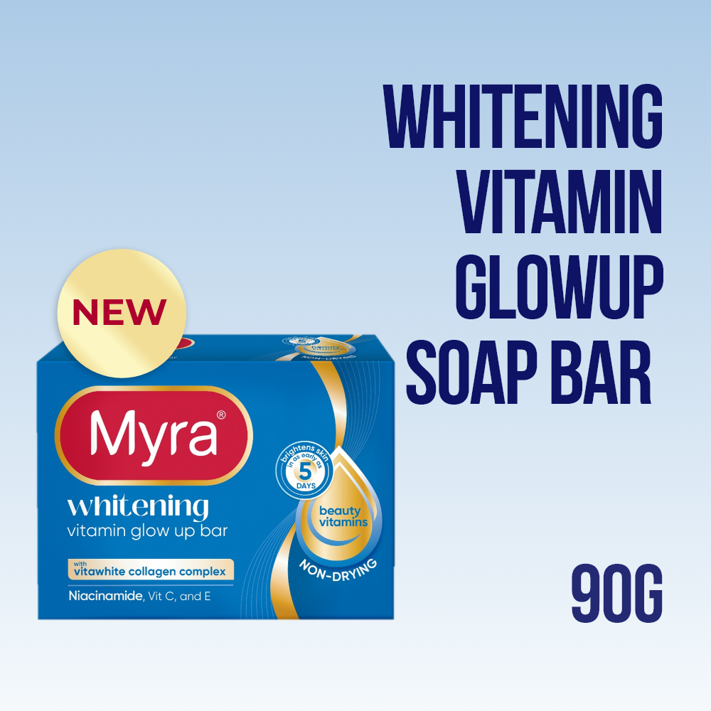 Myra Whitening Vitamin GlowUp Soap Bar 90g