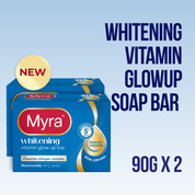 NEW Myra Whitening Vitamin GlowUp Soap Bar 90g (Bundle of 2)
