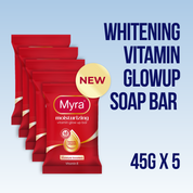 NEW Myra Moisturizing Vitamin GlowUp Soap Bar 45g (Bundle of 5)