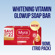 NEW Myra Moisturizing Vitamin GlowUp Soap Bar 90g (Trio Pack)