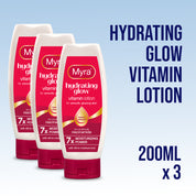 Myra Hydrating Glow Vitamin Lotion 200ml x 3