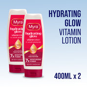 Myra Hydrating Glow Vitamin Lotion 400ml x 2