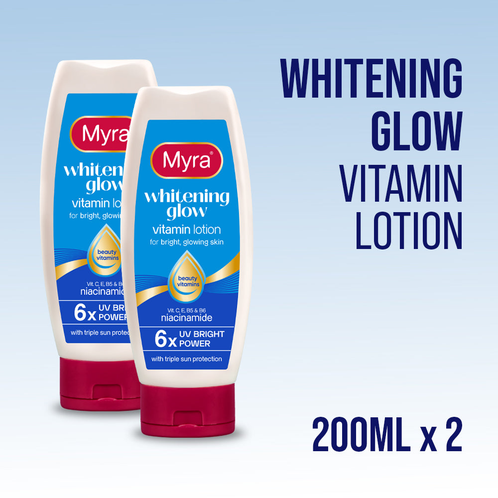 Myra Whitening Glow Vitamin Lotion 200ml x 2