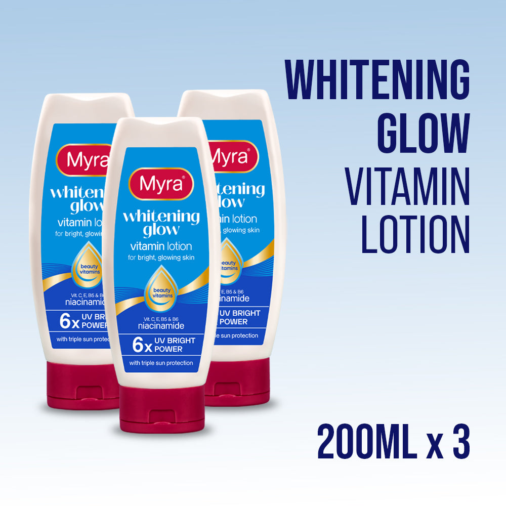 Myra Whitening Glow Vitamin Lotion 200ml x 3