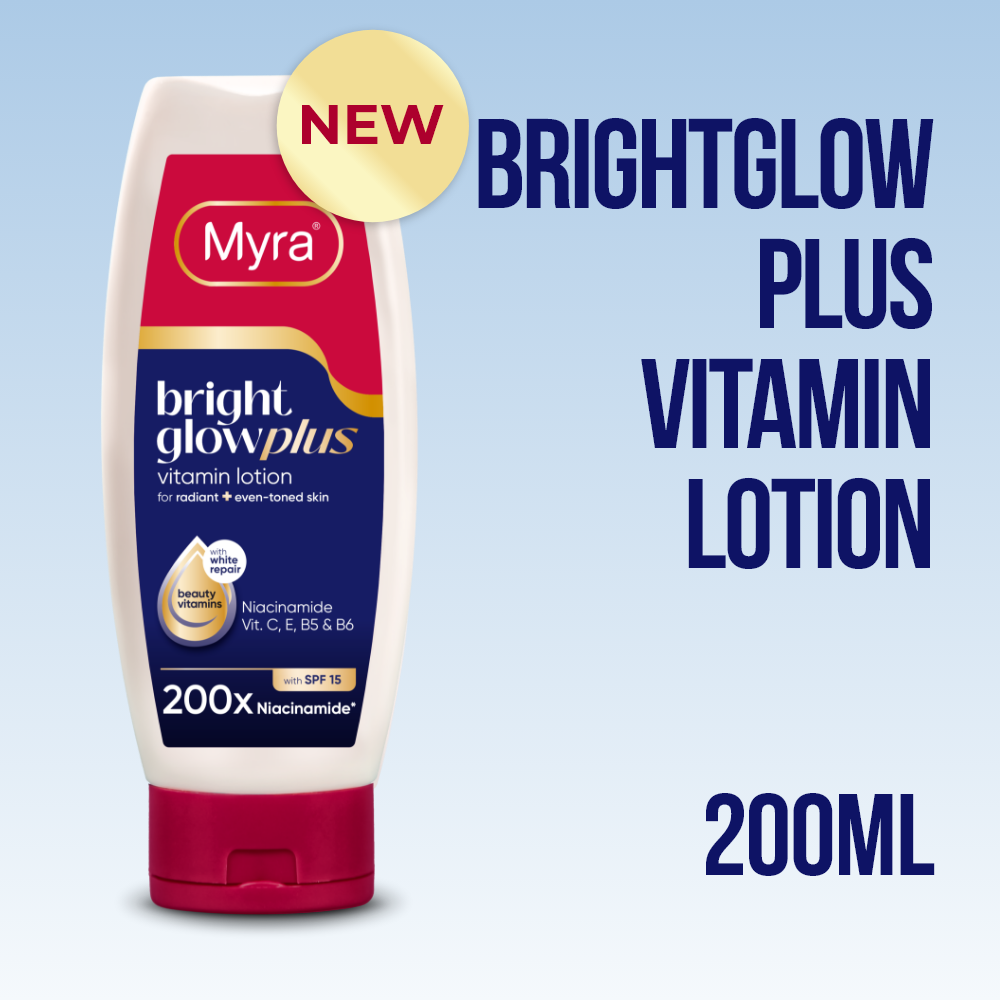New Myra BrightGlow Plus Vitamin Lotion 200ml