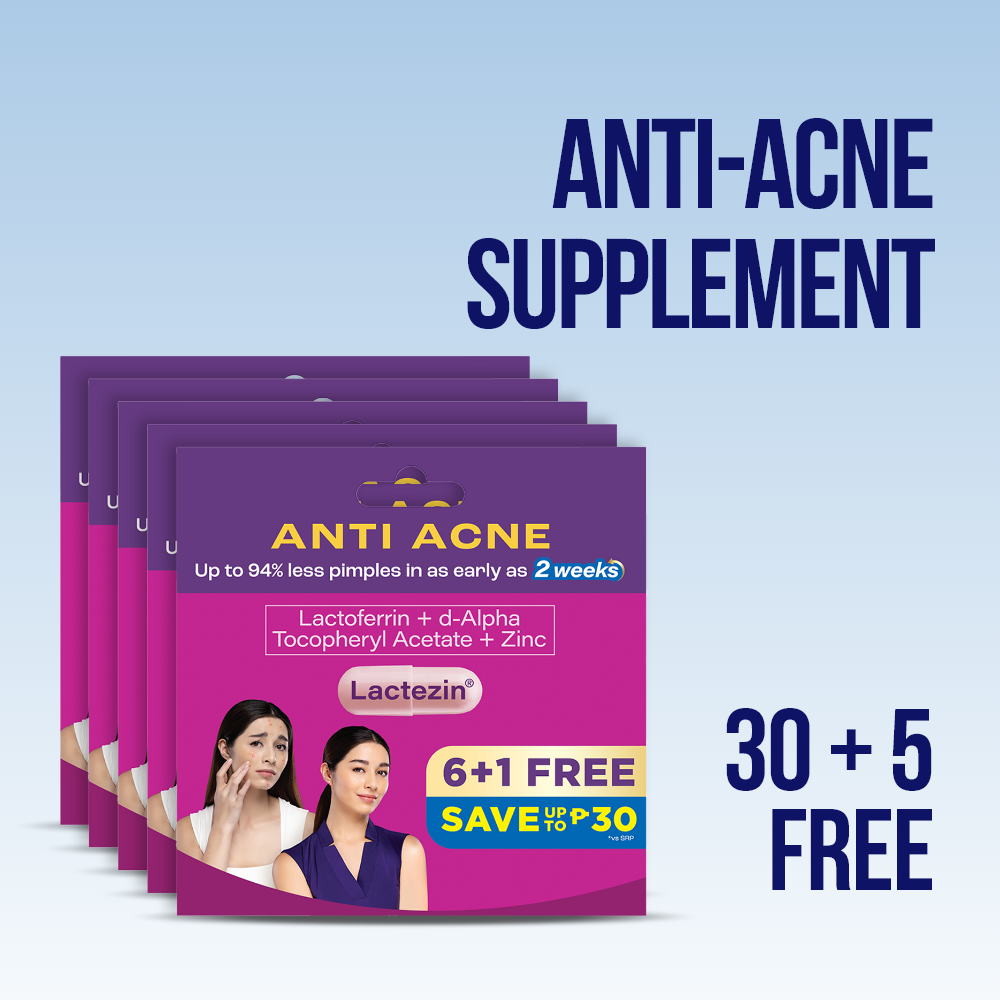 Lactezin 100mg Anti-Acne 30s + FREE 5 capsules