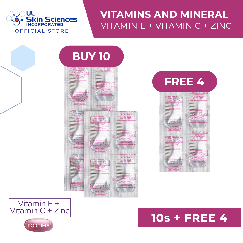 Fortima (Vitamin E + Vitamin C + Zinc) Buy 10 Get 4 FREE Capsules
