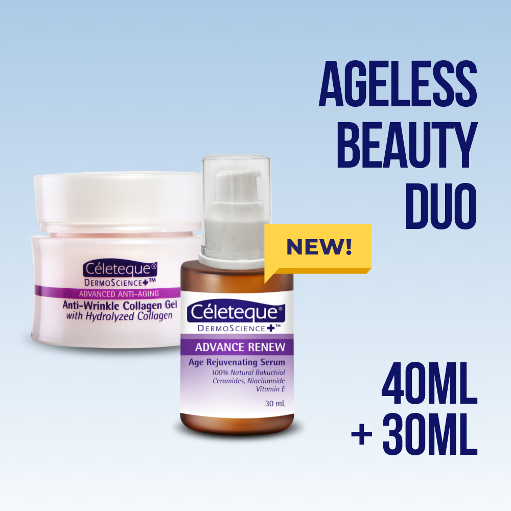 Celeteque Ageless Beauty Duo (Advance Renew Age Rejuvenating Serum 30ml + Advanced Anti-Aging Collagen Gel 40ml)