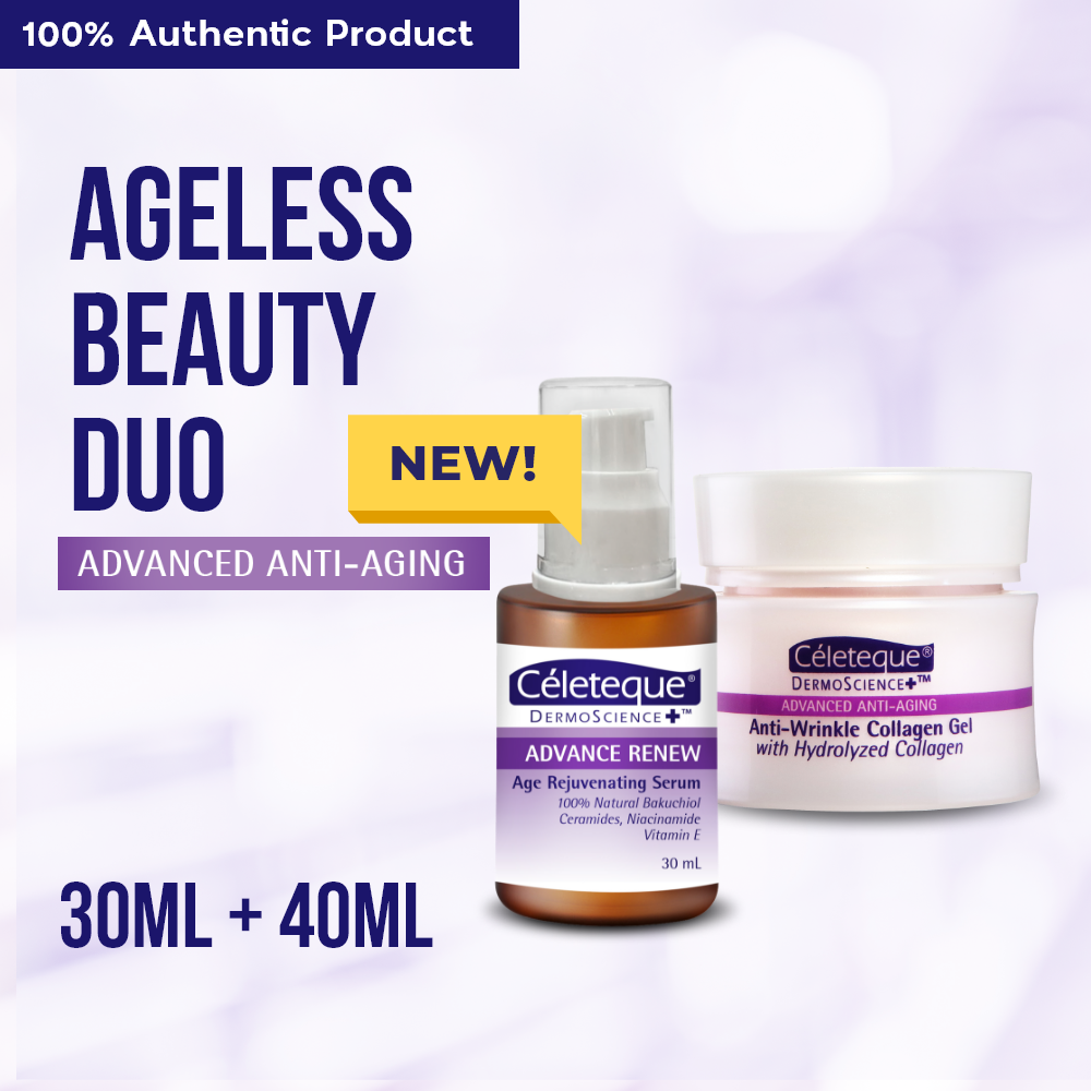Celeteque Ageless Beauty Duo (Advance Renew Age Rejuvenating Serum 30ml + Advanced Anti-Aging Collagen Gel 40ml)