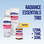 Celeteque Radiance Essentials Trio (Brightening Radiance Boosting Serum 30ml + Brightening Facial Wash 75ml + Brightening Alcohol-free Toner 125ml)
