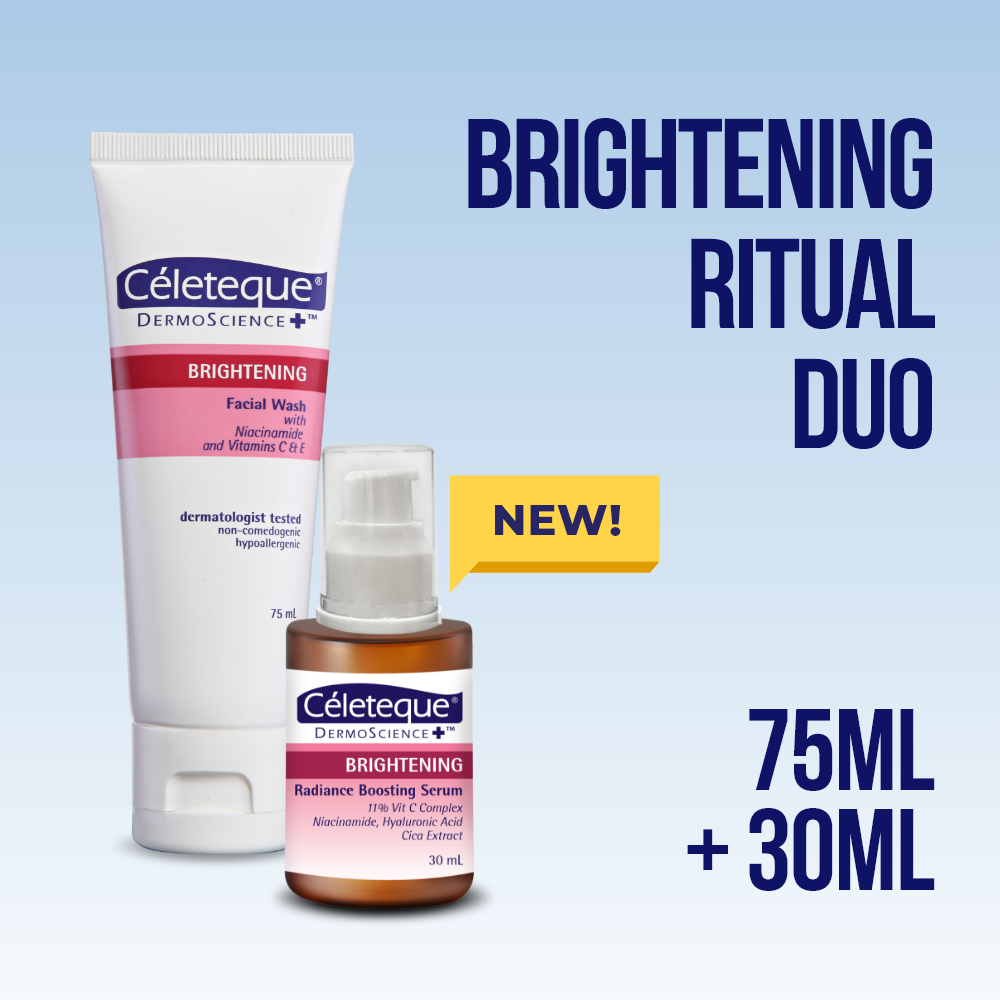 Celeteque Brightening Ritual Duo (Brightening Radiance Boosting Serum 30ml + Brightening Facial Wash 75ml)