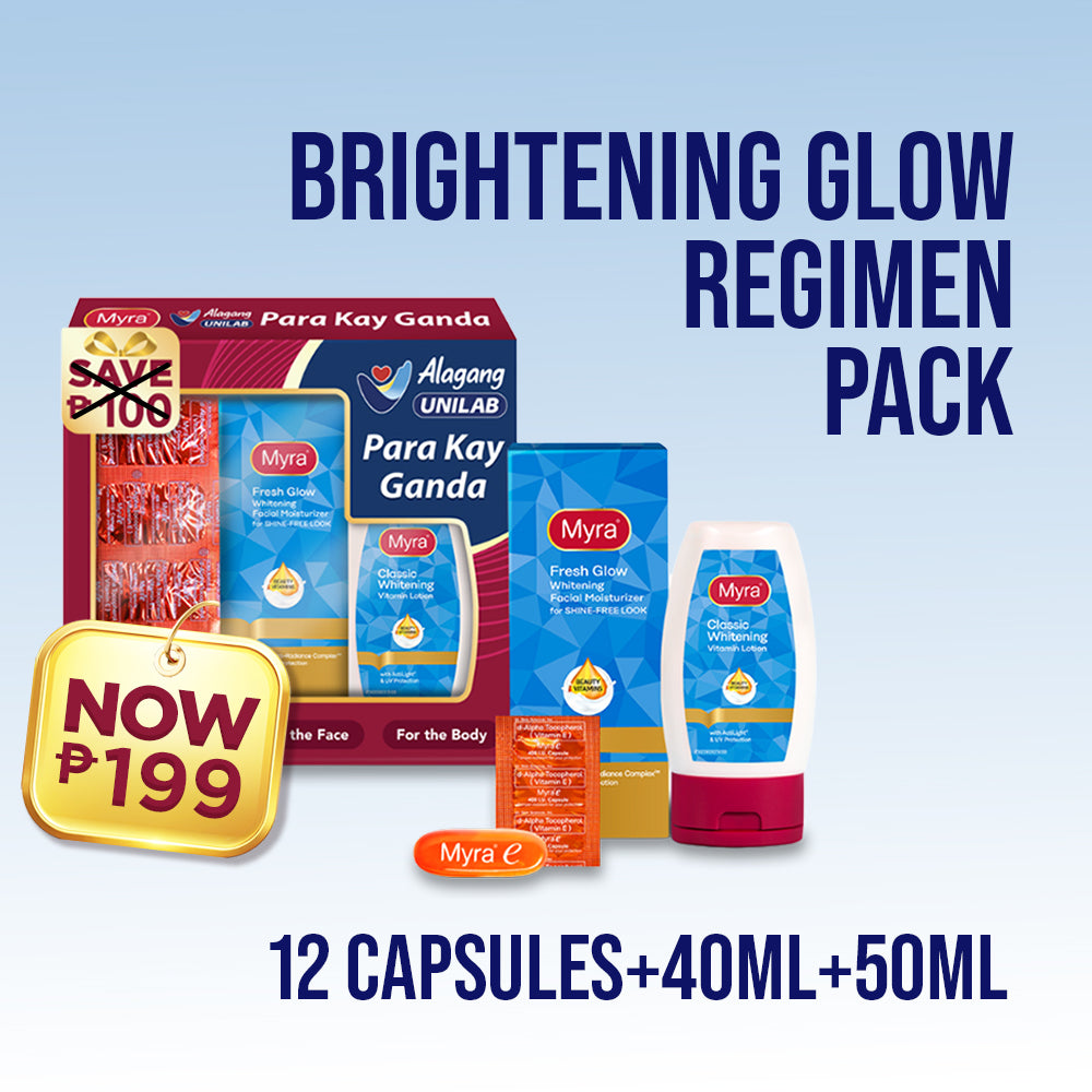 Myra Brightening Glow Regimen Pack (Myra E 12 caspsules + Myra Fresh Glow Facial Moisturizer 40mL +