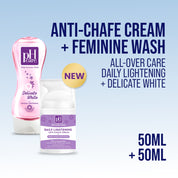 pH Care All-Over Care Daily Lightening Anti-Chafe Cream with Niacinamide 50mL  + pH Care Daily Feminine Wash Delicate White 150mL