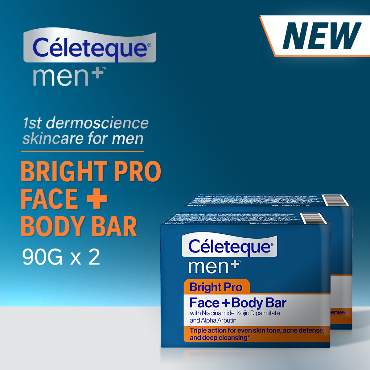 Celeteque Men Face + Body Bar Soap - Set of 2