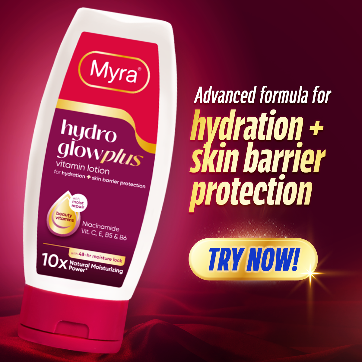 Myra HydroGlow Plus Vitamin Lotion 50ml