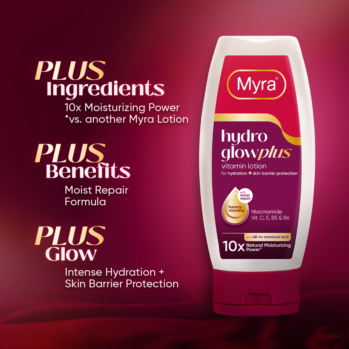 Myra HydroGlow Plus Vitamin Lotion 50ml