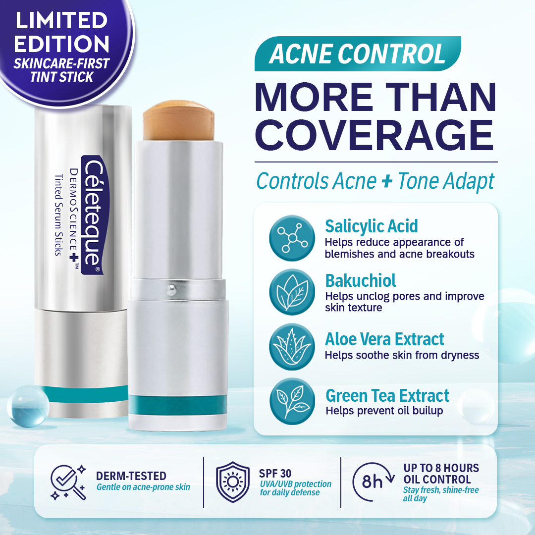 LIMITED EDITION Celeteque Acne Control Tinted Serum Stick SPF 30