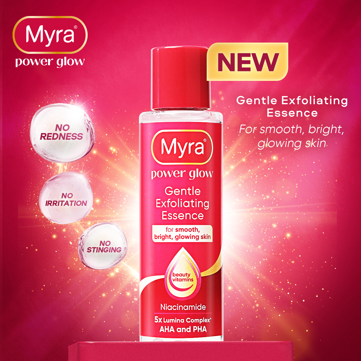 Fresh Glow Duo (Myra Fresh Glow Facial Moisturizer 40ml + Myra Power Glow Gentle Exfoliating Essence 60ml)