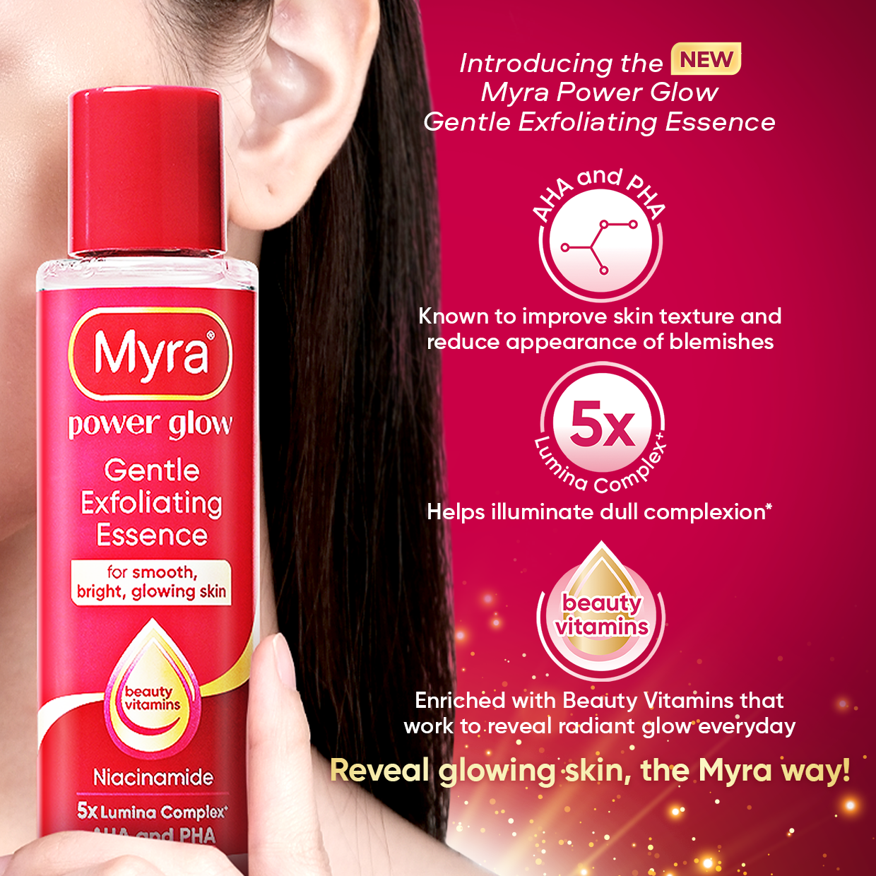 Fresh Glow Duo (Myra Fresh Glow Facial Moisturizer 40ml + Myra Power Glow Gentle Exfoliating Essence 60ml)