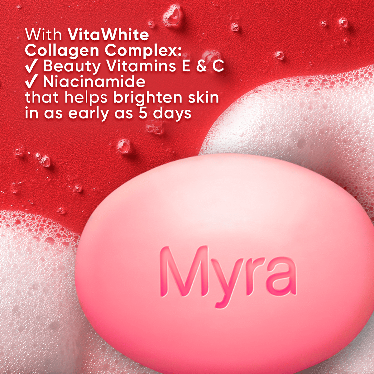 NEW Myra Moisturizing Vitamin GlowUp Soap Bar 90g (Bundle of 2)