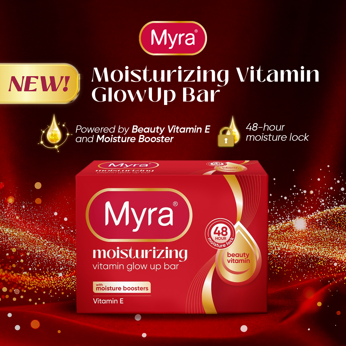 NEW Myra Moisturizing Vitamin GlowUp Soap Bar 90g (Bundle of 2)