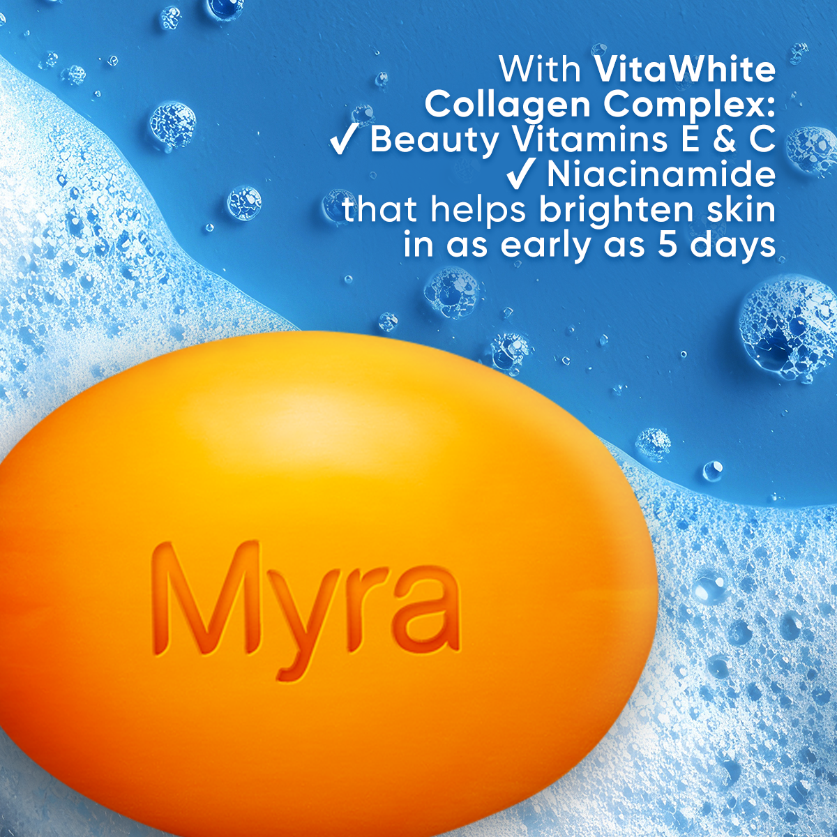 NEW Myra Glow Radiance White with L-Glutathione 30s + Myra Whitening Vitamin GlowUp Soap Bar 45g